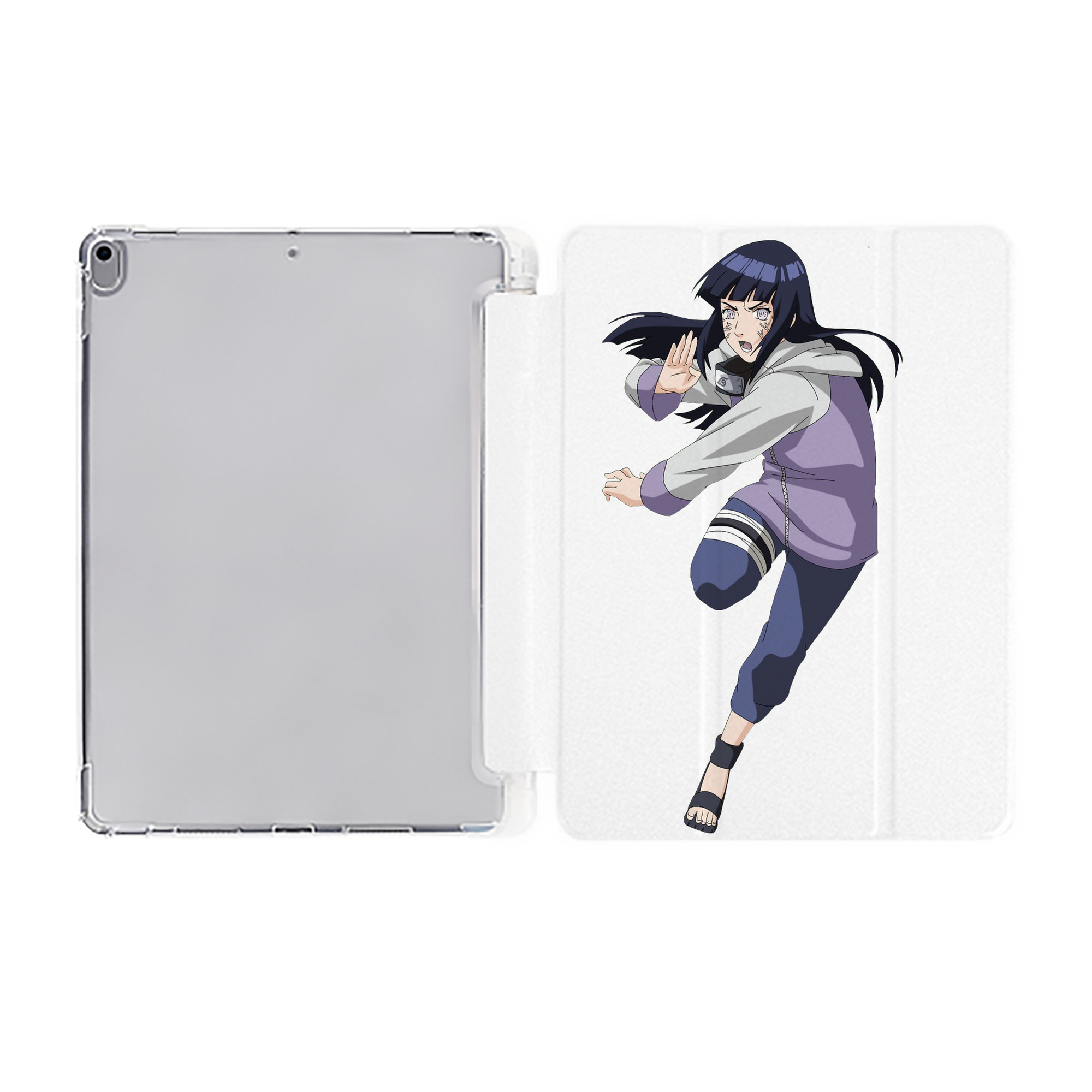 （画像用） NARUTO -ナルト- 日向ヒナタ Hyūga Hinata IPad ケース ペン収納付き 三つ折りスタンド PUレザー×シリコン 対応機種9.5/10.5/10.9インチ